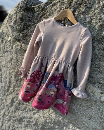 Šaty dětské Mayoral béžovo-růžové